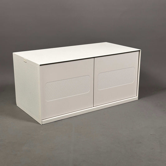 Vitra Ad Hoc weißer abschließbarer Ordneraufsatz mit Stoffrückwand, 80x38x40 cm, unbenutzt, moderne Ergänzung für Möbelsysteme