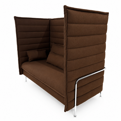 Vitra Alcove Highback 2-Sitzer Sofa braun