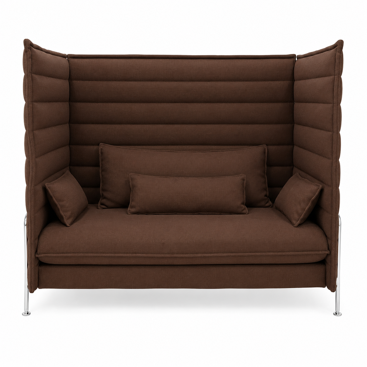 Vitra Alcove Highback 2-Sitzer Sofa braun