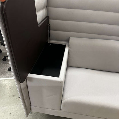 Vitra Alcove Highback Work gray office chair with high back and chrome steel frame