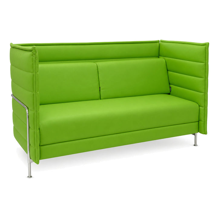 Vitra Alcove Lowback 2-Sitzer Leder Grün