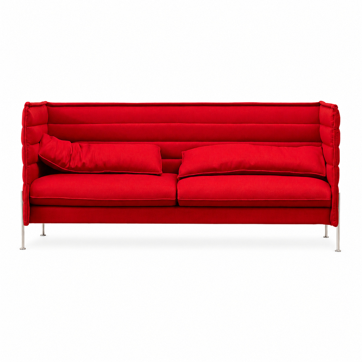 Vitra Alcove Lowback 3-Sitzer Sofa rot