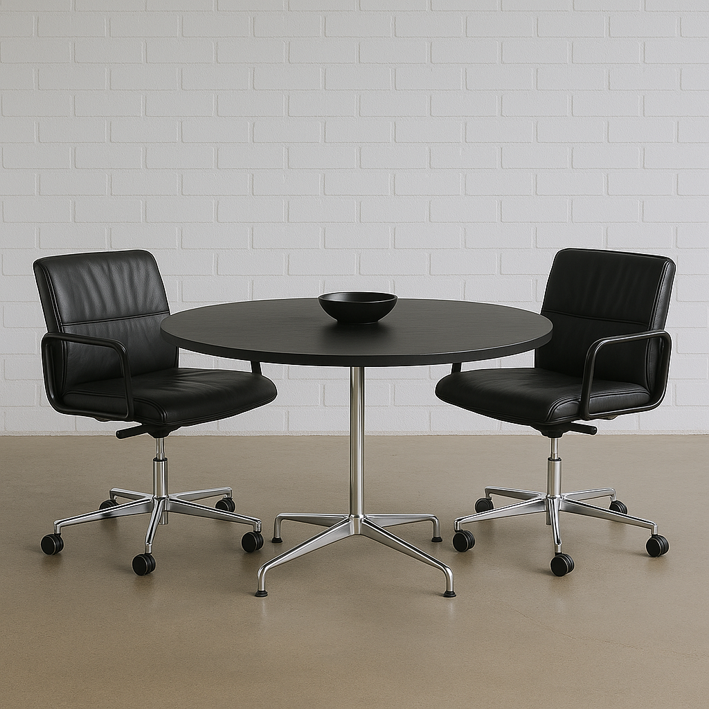 Vitra Besprechungstisch Segmented Table Eiche schwarz 130cm [AKTION -33%]