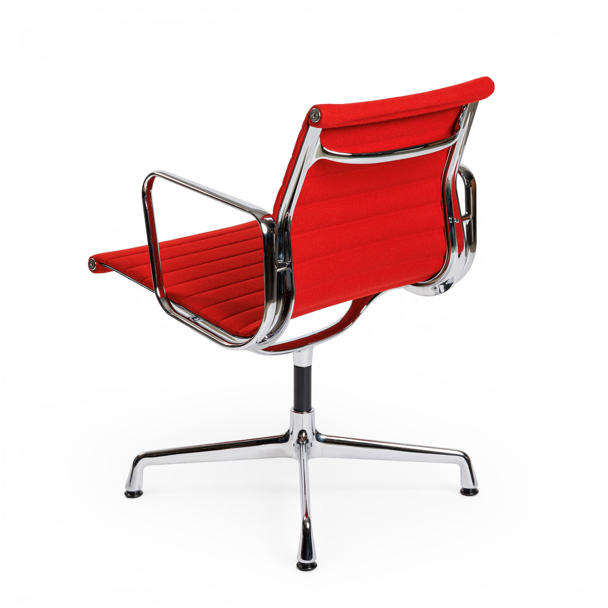 Vitra EA 108 Hopsak Stuhl in Rot mit Chromgestell, 83x58x59cm.