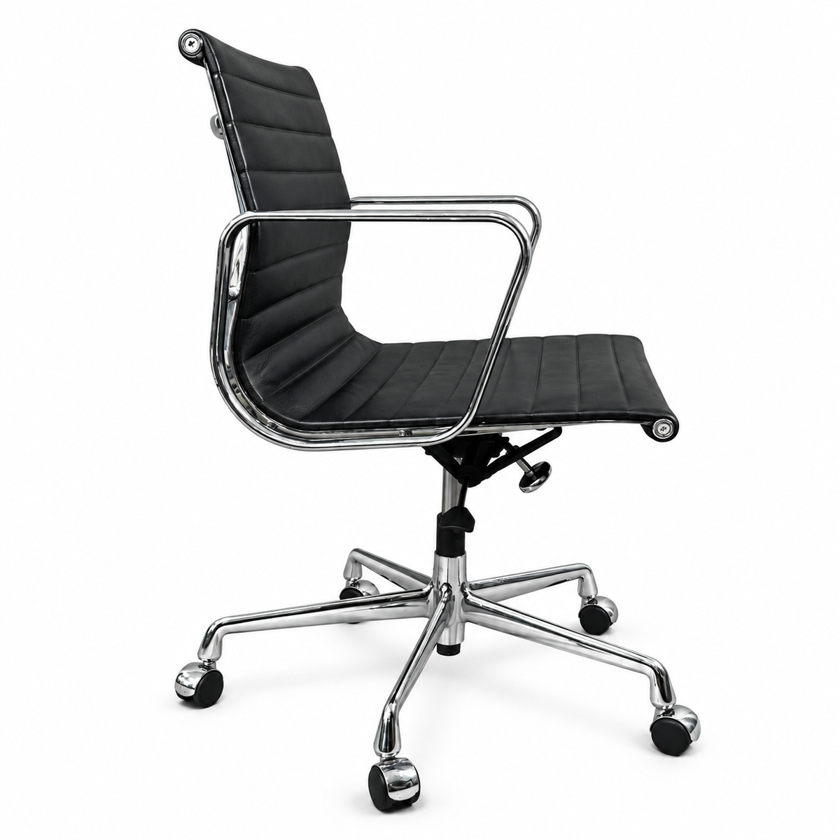 Vitra EA 117 Leder schwarz Chrom