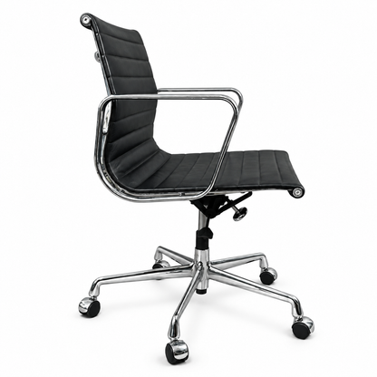 Vitra EA 117 Leder schwarz Chrom