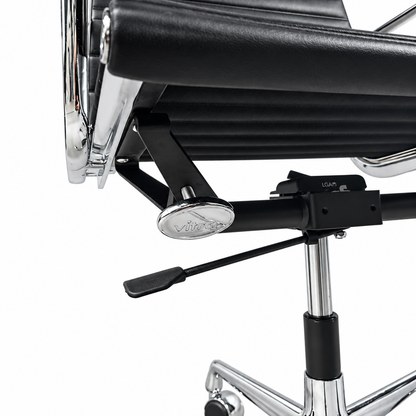 Vitra EA 117 Leder schwarz Chrom