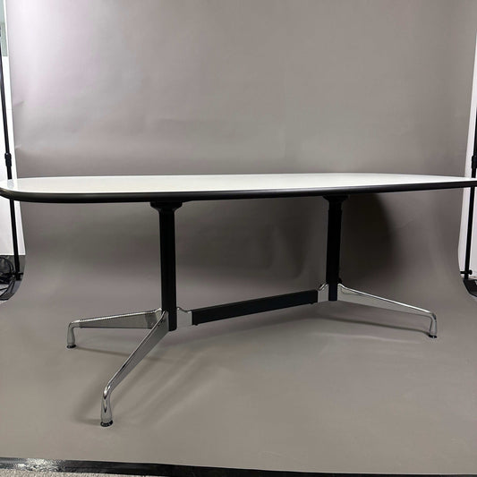 Vitra Eames Segmented Tisch 200x110 cm weiß HPL Platte schwarze Kante stabiler Metallfuß modern