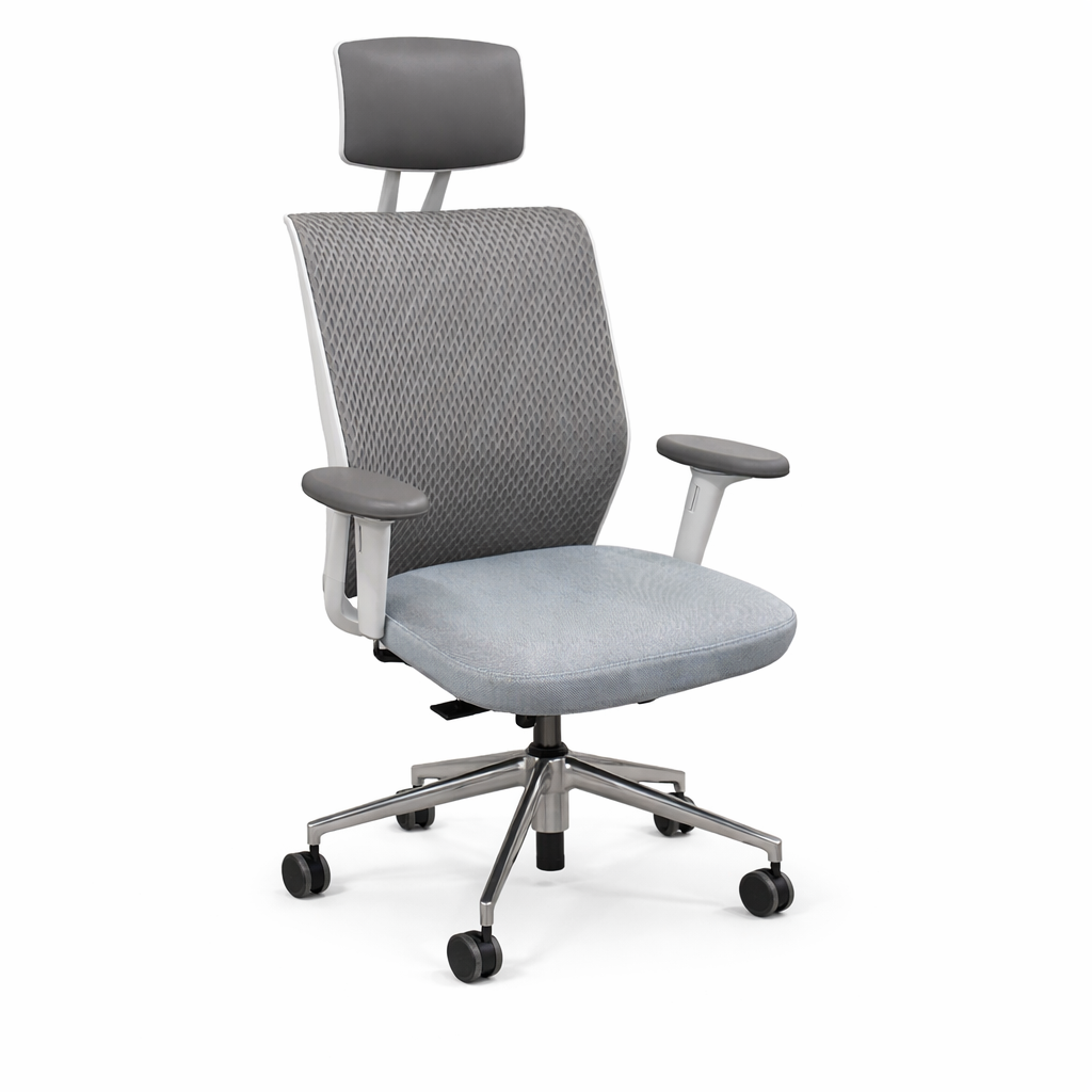 Vitra ID Mesh mit Kopfstütze hellgrau