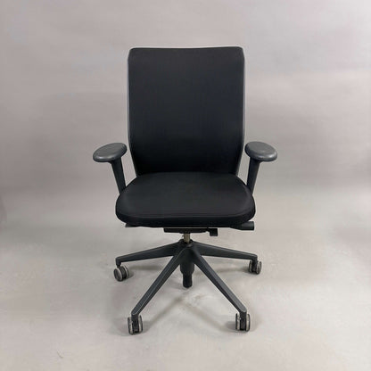 Vitra ID Mesh black ergonomic office chair with adjustable armrests and lumbar support