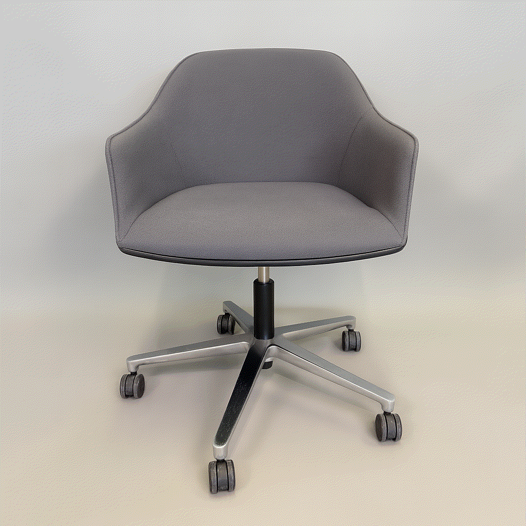 Vitra Softshell Chair in Grau/Anthrazit mit drehbarem, höhenverstellbarem Aluminium-Untergestell