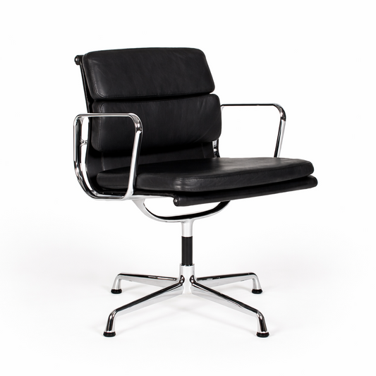 Vitra EA 207 Soft Pad Chair Leder schwarz