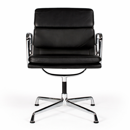 Vitra EA 208 Soft Pad Chair Leder schwarz