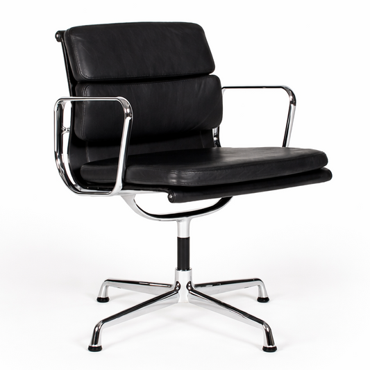 Vitra EA 208 Soft Pad Chair Leder schwarz