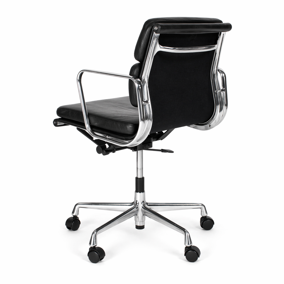 Vitra EA 217 Leder schwarz Alu