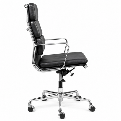 Vitra EA 219 Leder schwarz Chrom
