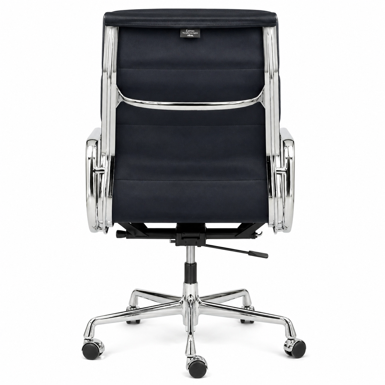 Vitra EA 219 Leder schwarz Chrom