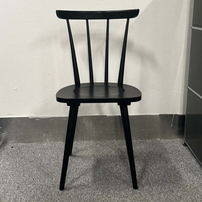Wagner W-1960 Chairity black wooden chair with minimalist ergonomic design and slender backrest spindles