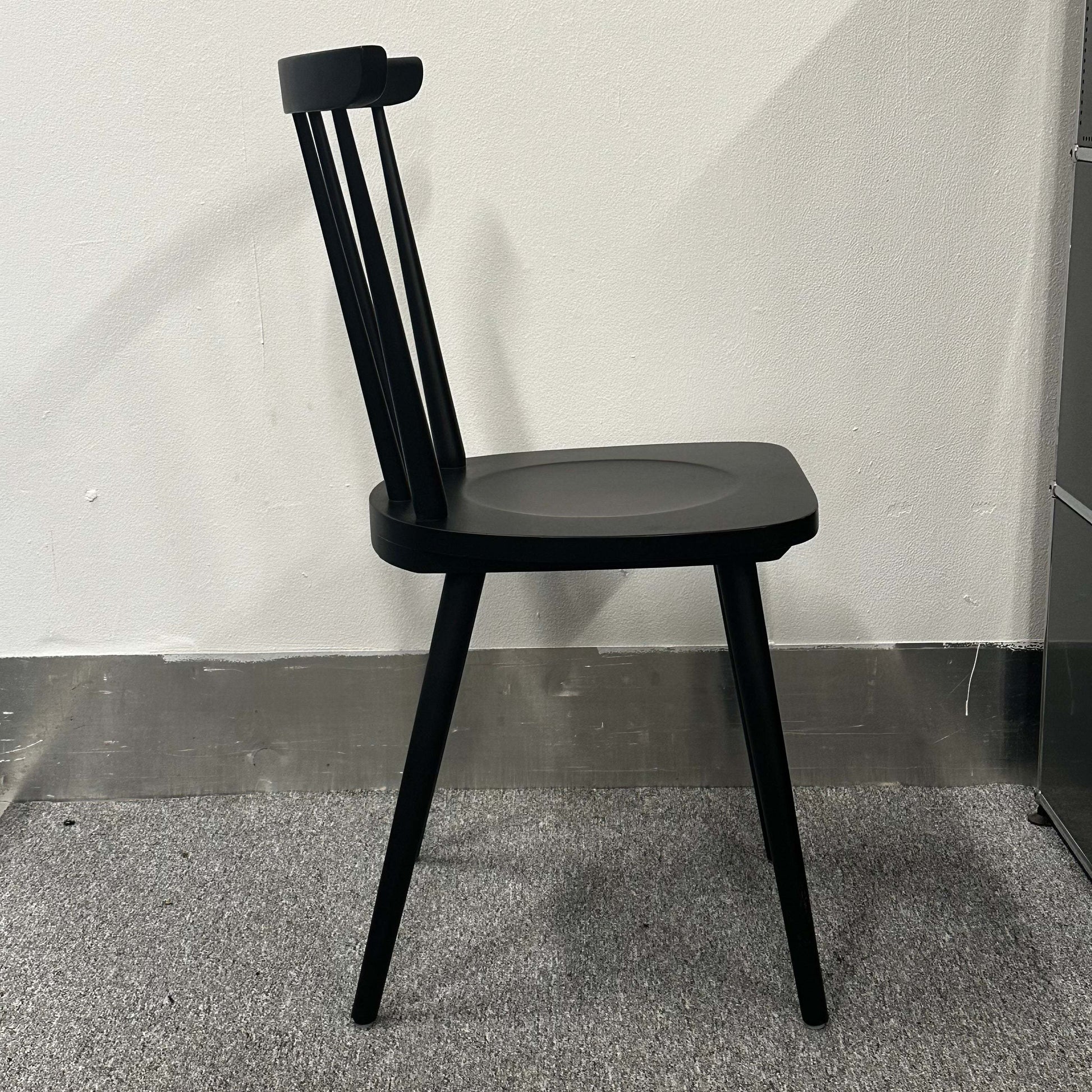 Wagner W-1960 Chairity black wooden chair with minimalist design and ergonomic backrest.