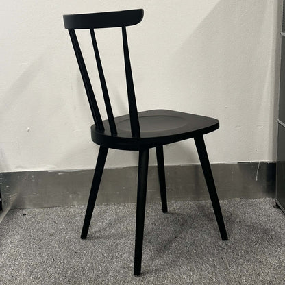 Wagner W-1960 Chairity black wooden chair with slim backrest and minimalist design