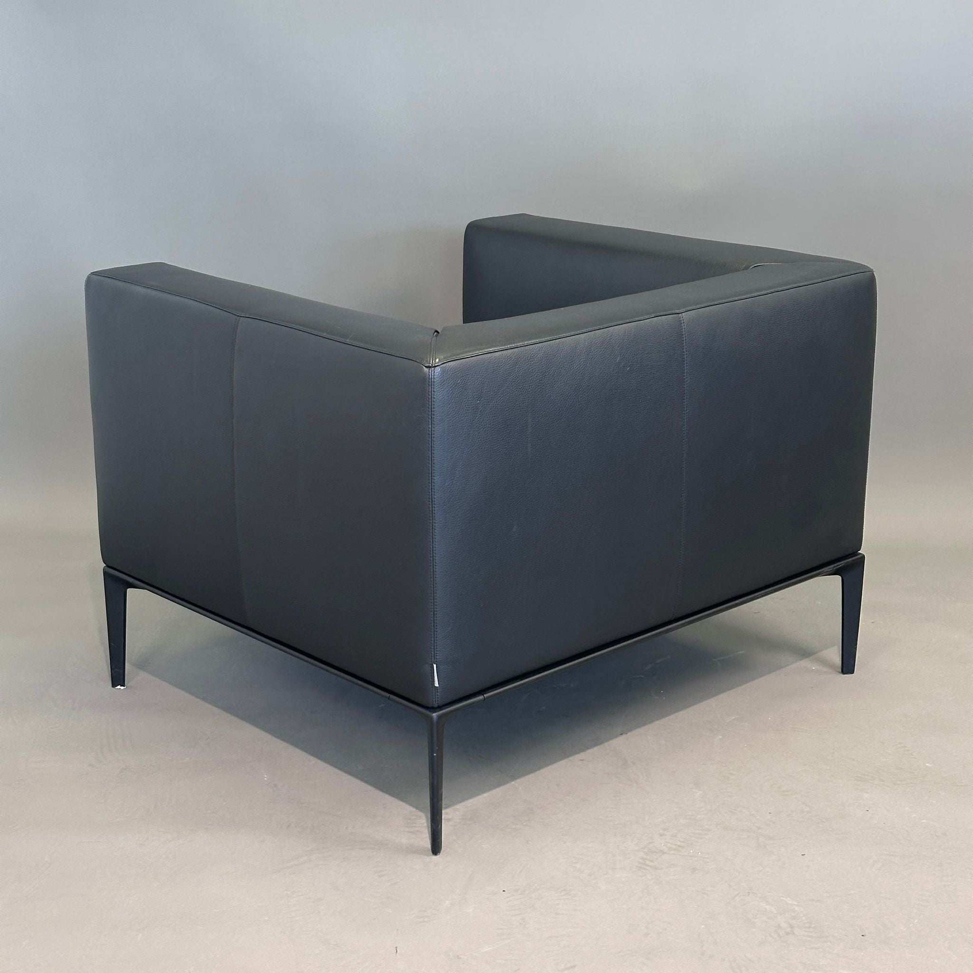 Walter Knoll Jaan Sessel aus schwarzem Leder mit schwarzem Gestell und modernem Design