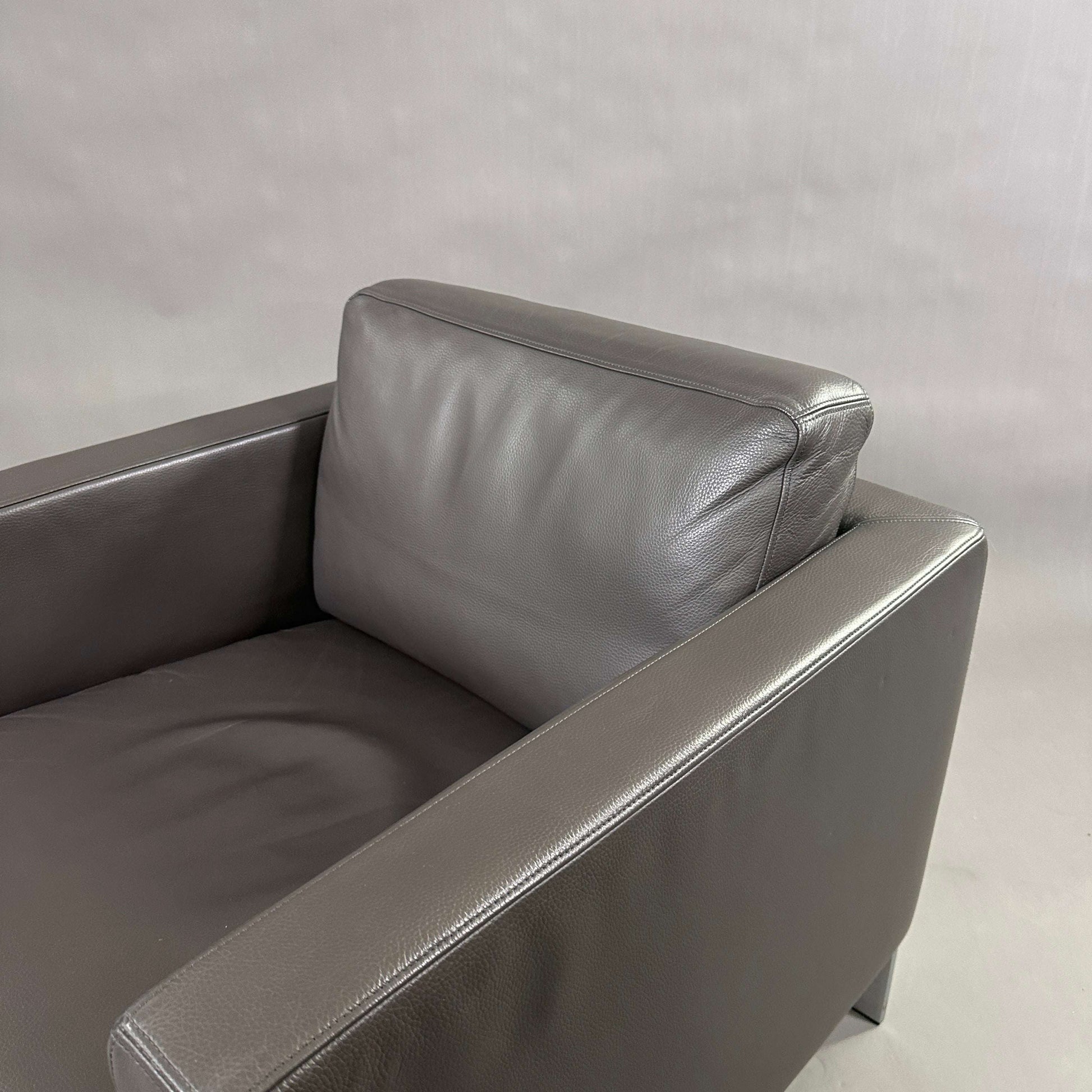 Walter Knoll Ledersessel Foster 500 in dunkelbraun, moderner Design Sessel aus Leder, 72x72x65 cm, elegant und komfortabel