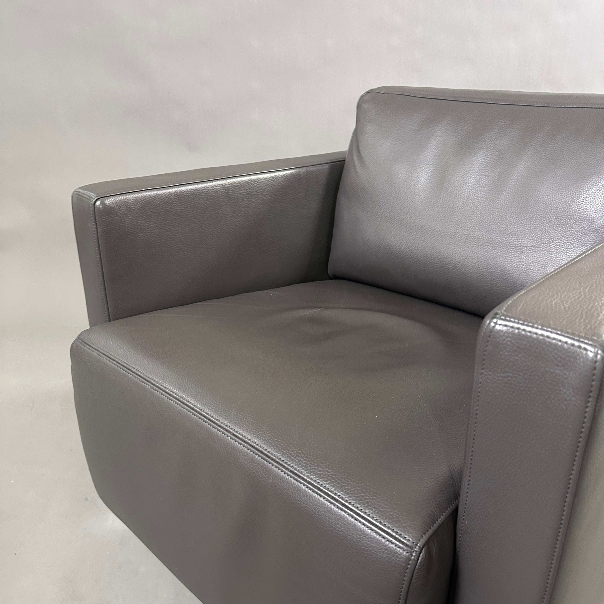 Walter Knoll Ledersessel Foster 500 dunkelbraun, modernes Design, hochwertiges Leder, komfortabler Ledersessel