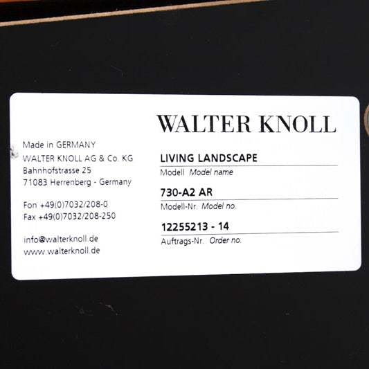 Walter Knoll Living Landscape 730 Sofa in cognac leather, modular design with ottoman.