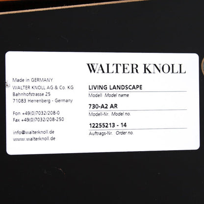Walter Knoll Living Landscape 730 Sofa in cognac leather, modular design with ottoman.