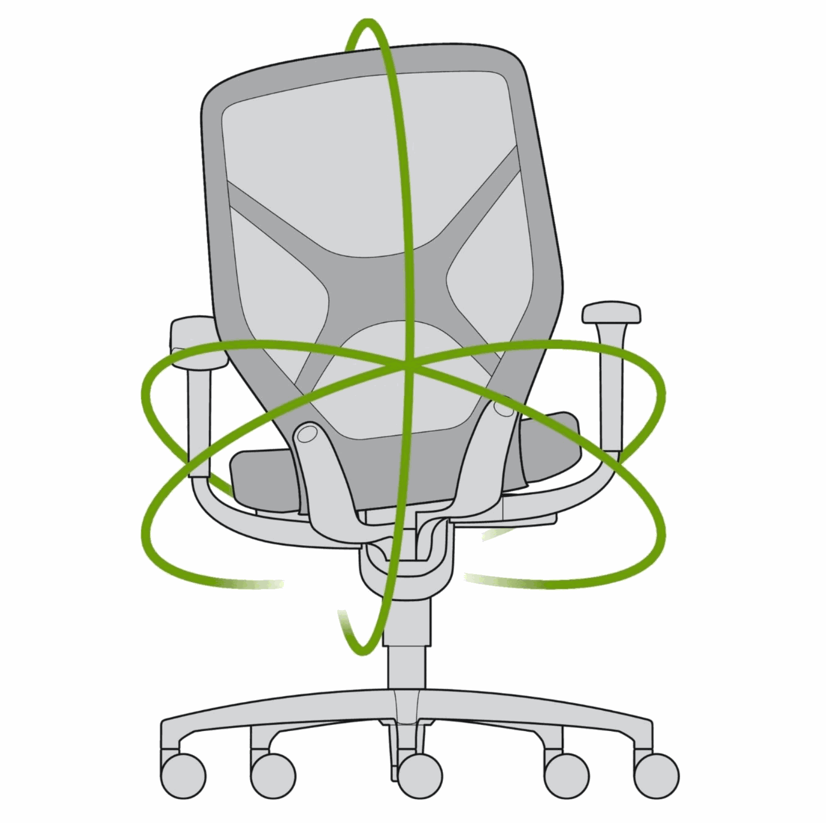 Wilkhahn IN ergonomic office chair with black fabric, adjustable height, 3D armrests, soft wheels for hard floors, and lumbar support