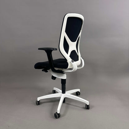 Wilkhahn IN 184/7 ergonomischer Bürostuhl schwarz weiß mit Höhenverstellung und Lordosenstütze