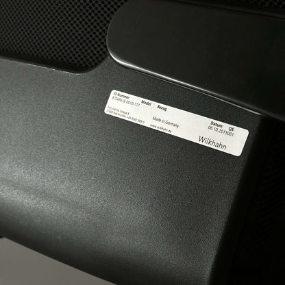 Wilkhahn ON ergonomic black office chair with adjustable seat height, seat depth, and backrest features