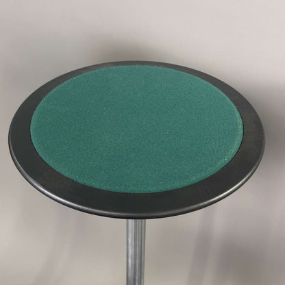 Wilkhahn Stehhilfe Stitz standing aid with green fabric seat and adjustable height