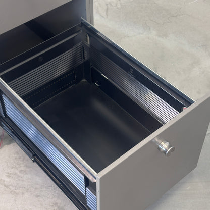 Rollcontainer Silber/Holz 2 [AKTION -100€]