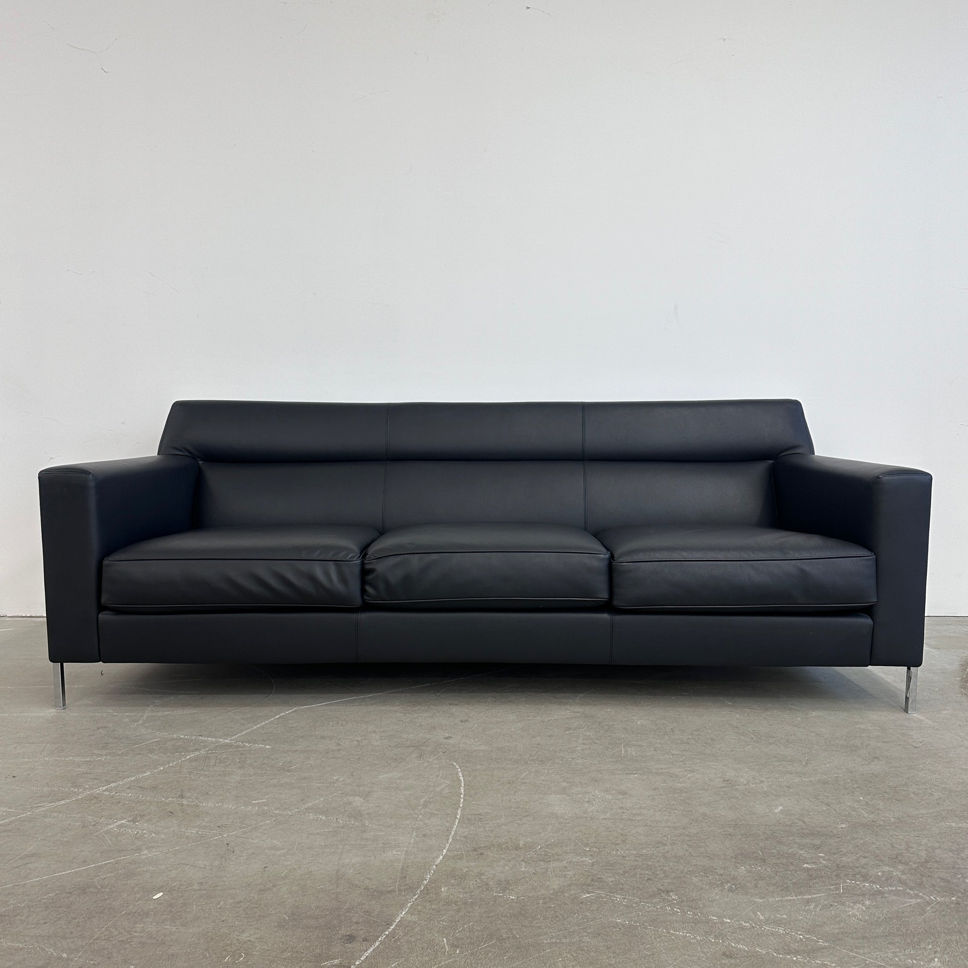 Moroso 3-Sitzer Steel Leder schwarz