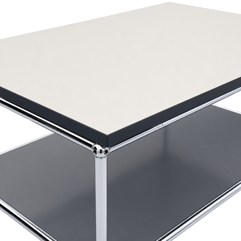 USM Haller Beistelltisch 75x50 mittelgrau / weiß