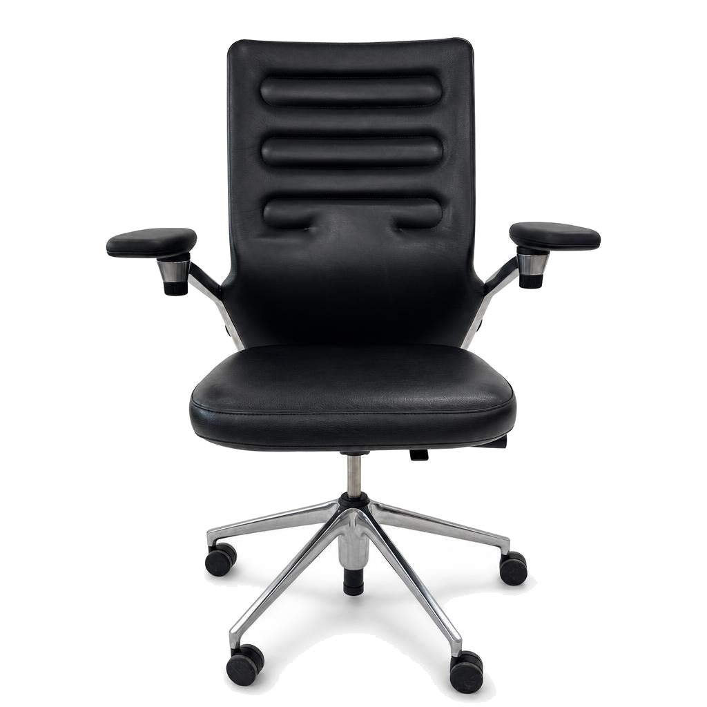 VItra AC4 Work Bürostuhl Leder schwarz