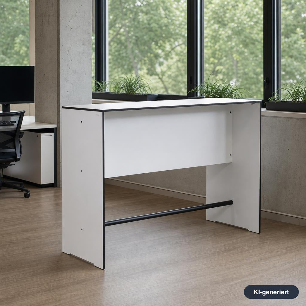 Conmoto Stehtisch RIVA Bar HPL weiß