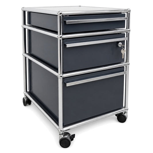 USM Haller Rollcontainer 3 Schubladen anthrazit