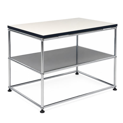 USM Haller Beistelltisch 75x50 mittelgrau / weiß