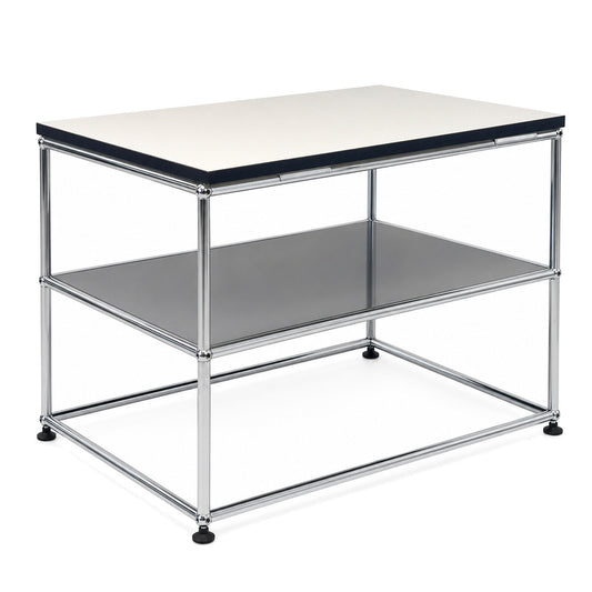 USM Haller Beistelltisch 75x50 mittelgrau / weiß