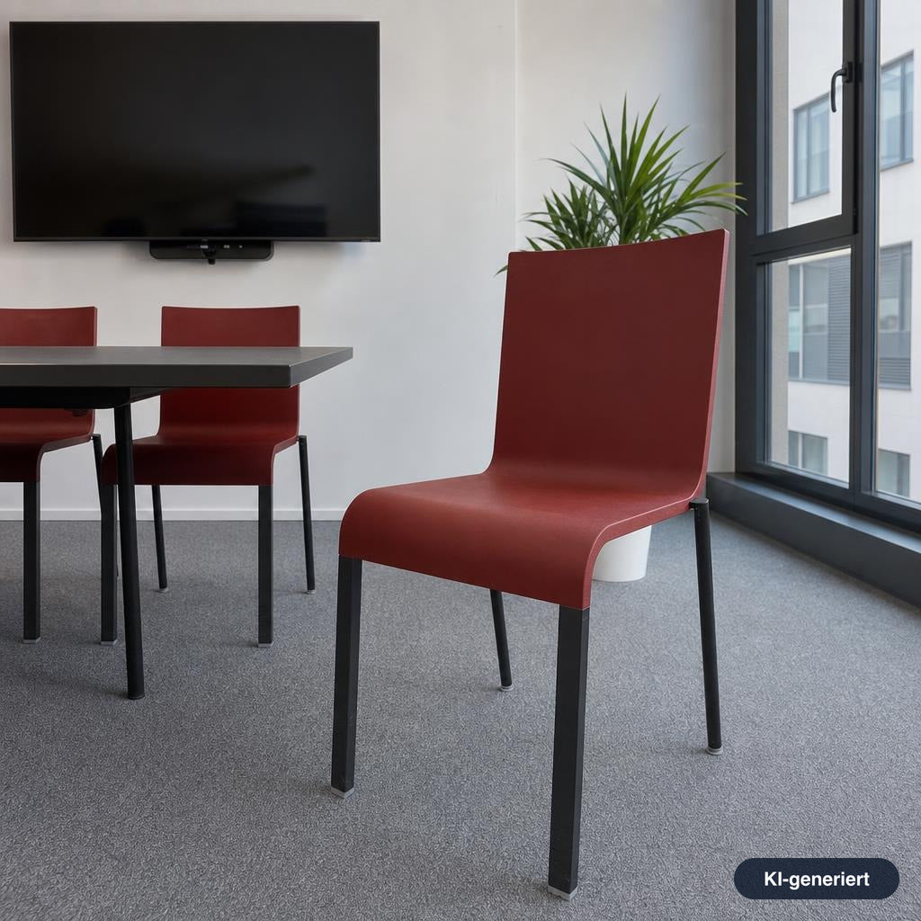 Vitra .03 Besucherstuhl weinrot