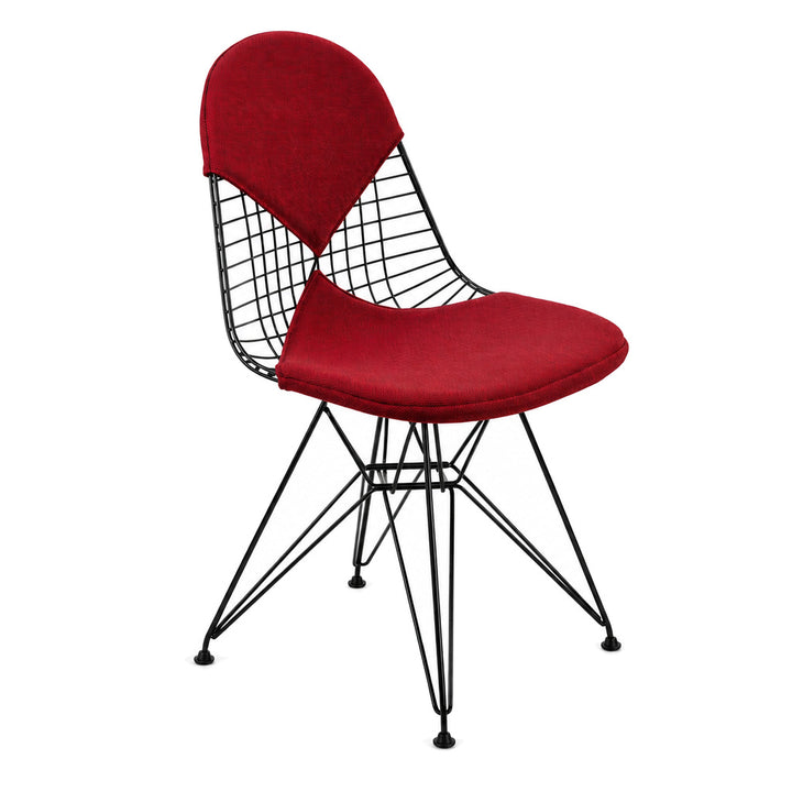 Vitra Wire Chair DKR-2 rot/moorbraun