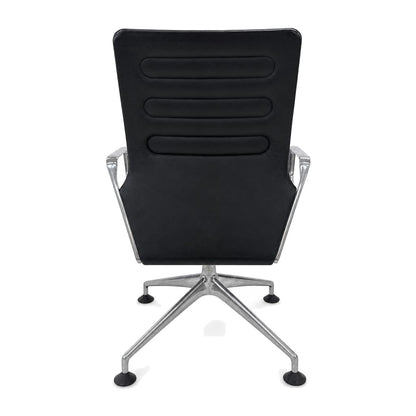 Vitra AC 4 Meet Leder schwarz