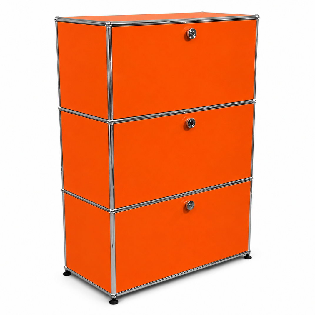 USM Haller Higboard 1x3 orange 3 Klappen