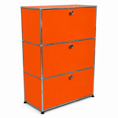 USM Haller Higboard 1x3 orange 3 Klappen