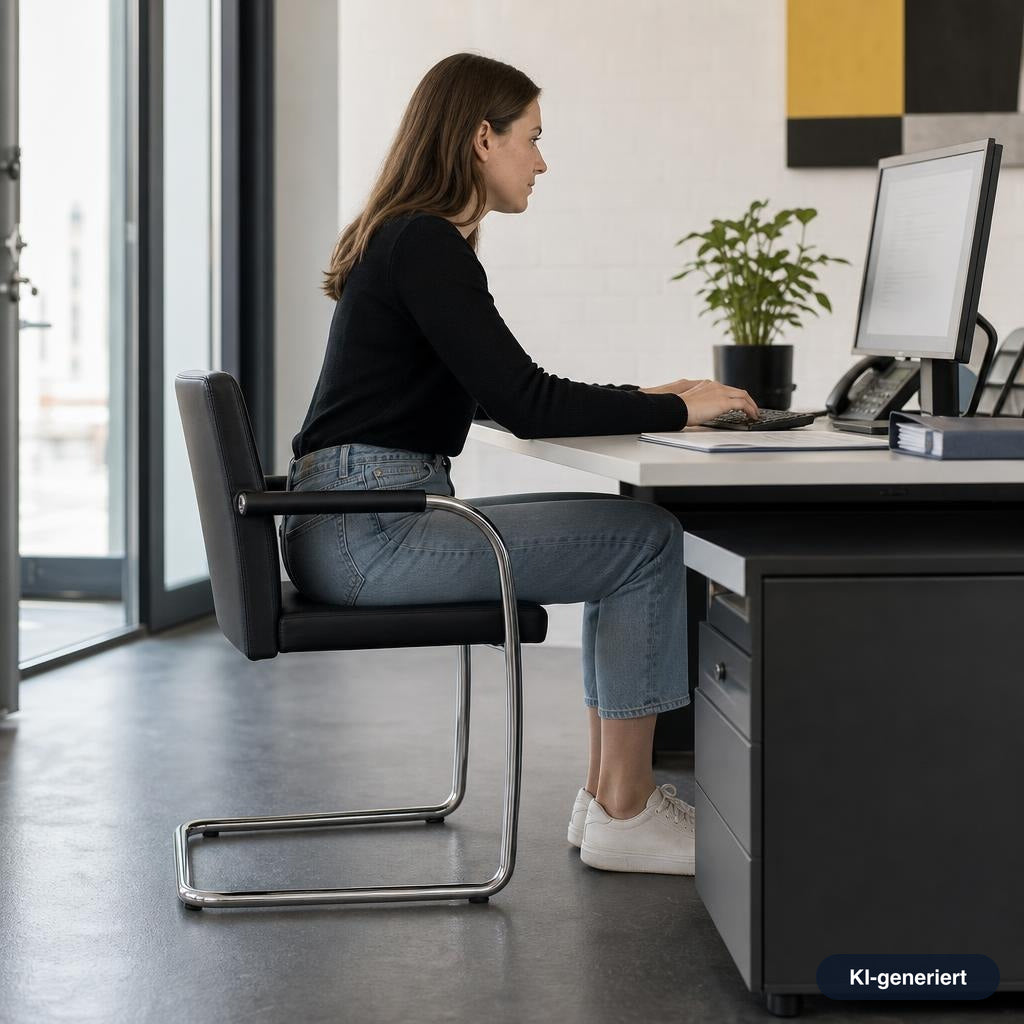 Vitra Visasoft Leder schwarz