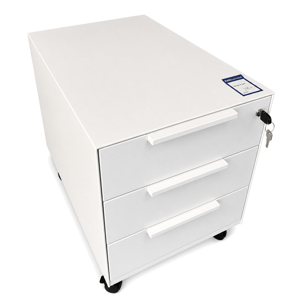 Vitra MBE Rollcontainer 3 Schubladen weiß