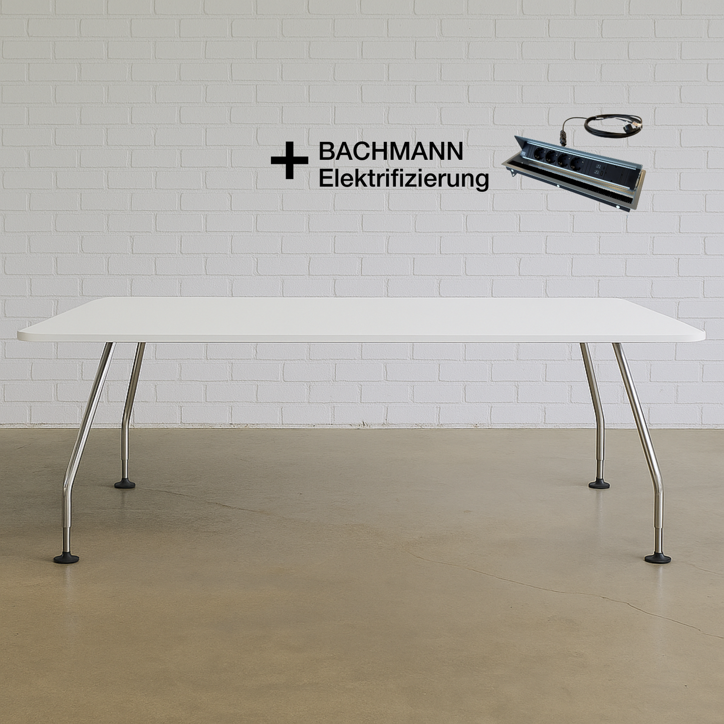 Konferenztisch Vitra Gestell + neue Platte 270x120cm
