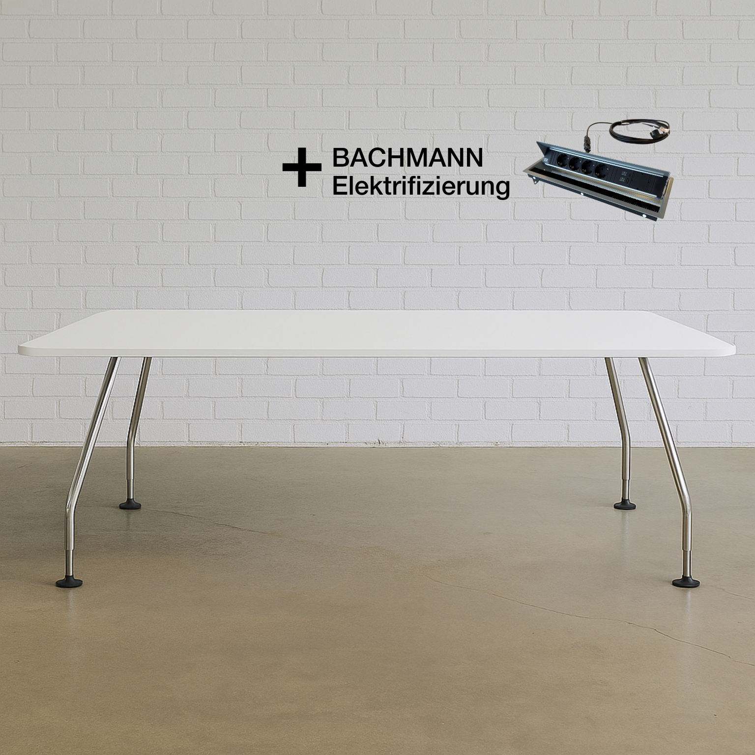 Konferenztisch Vitra Gestell + neue Platte 270x120cm